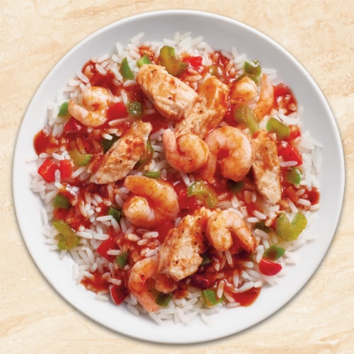 Healthy Choice® Cafe Steamers® Cajun-Style Chicken & Shrimp Frozen Meal Perspective: top