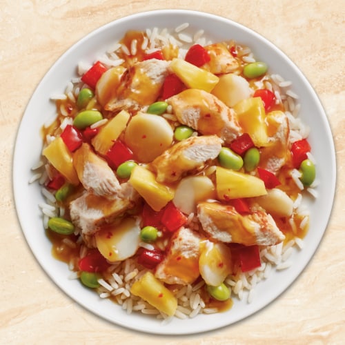 Healthy Choice Cafe Steamers Pineapple Chicken Frozen Meal Perspective: top