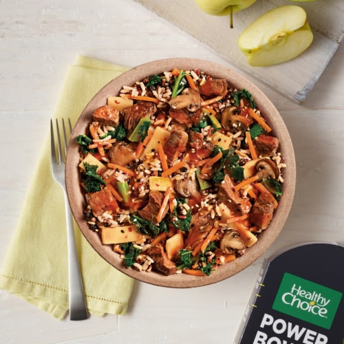 Healthy Choice Power Bowls Korean-Inspired Beef Frozen Meal Perspective: top