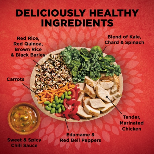 Healthy Choice Max Protein Bowl Honey Sriracha Chicken Frozen Meal Perspective: top