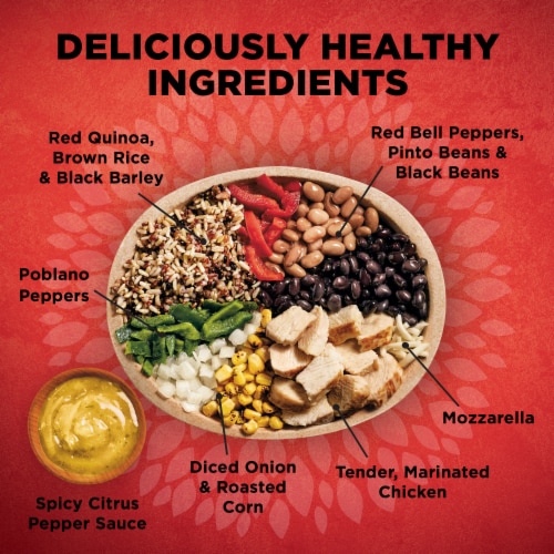 Healthy Choice Max Protein Bowl Tex Mex Chicken Frozen Meal Perspective: top