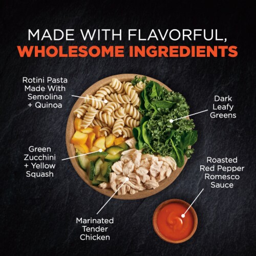 Healthy Choice® Power Bowls Roasted Red Pepper Romesco Chicken Pasta Frozen Meal Perspective: top