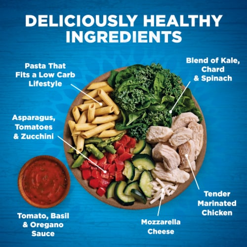 Healthy Choice Zero* Tomato Basil Chicken Bowl Frozen Meal Perspective: top