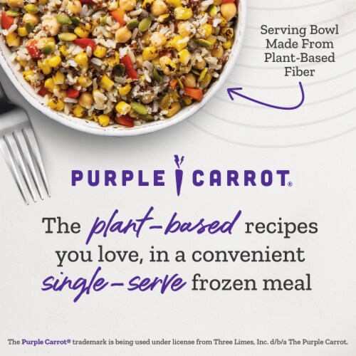 Purple Carrot Sweet Corn Elote Bowl Frozen Meal Perspective: top