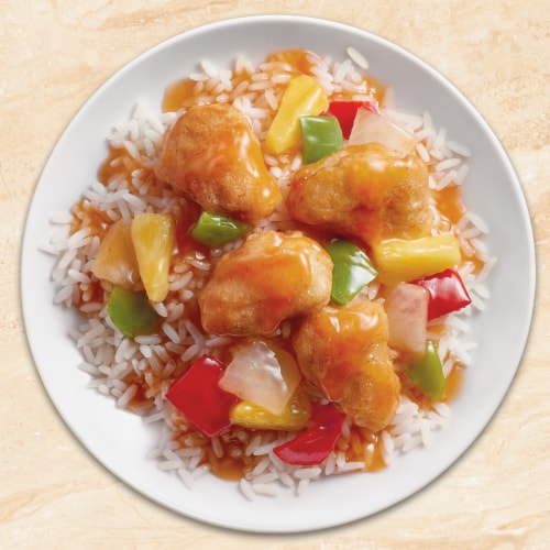 Healthy Choice Cafe Steamers Sweet & Sour Chicken Frozen Meal Perspective: top