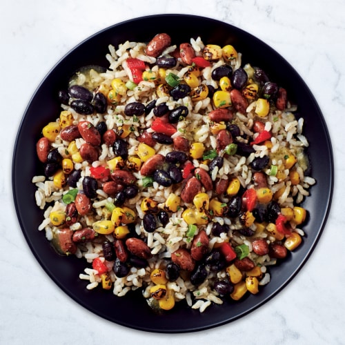 Healthy Choice Simply Steamers Unwrapped Burrito Bowl Frozen Meal Perspective: top