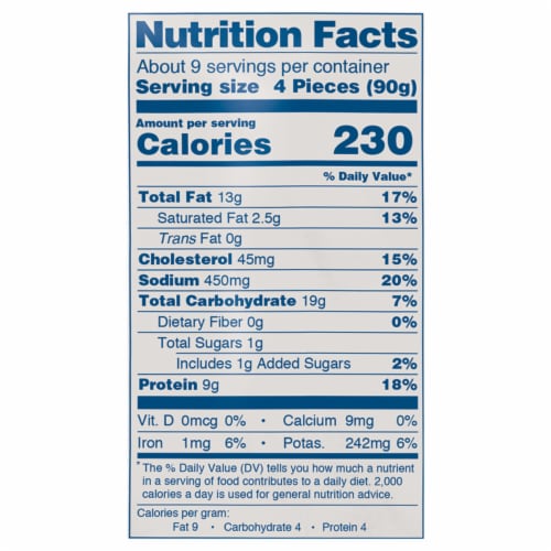 Perdue® Frozen Fully Cooked Breaded Chicken Breast Nuggets Perspective: top