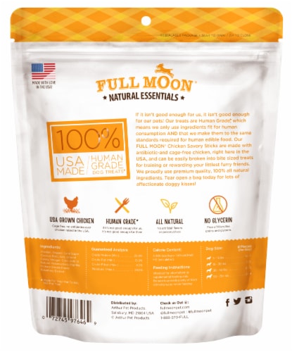 Full Moon® All Natural Human Grade Natural Essential Chicken Savory Sticks Perspective: top