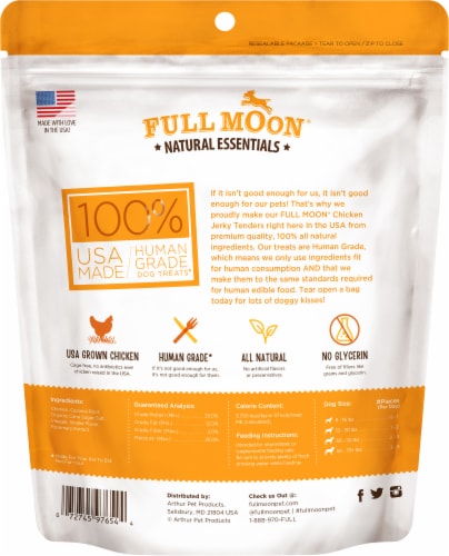 Full Moon All Natural Human Grade Dog Treats Essential Chicken Jerky Tenders 16 oz Harris Teeter