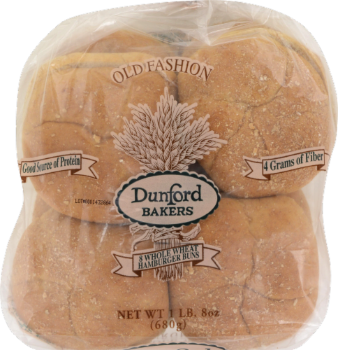 Dunford Bakers Whole Wheat Sandwich Buns Perspective: top