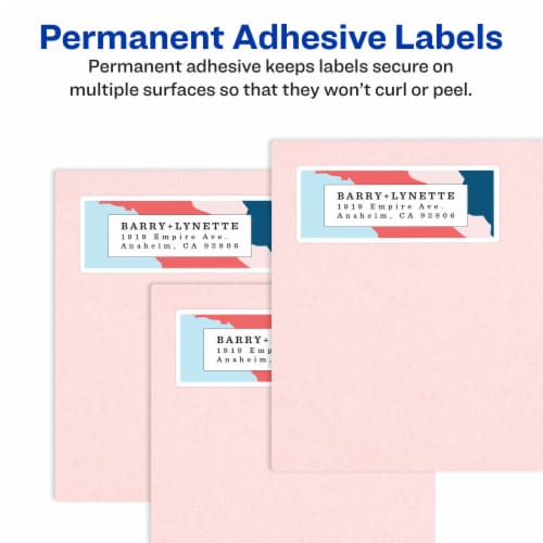 Avery® TrueBlock™ Permanent Shipping Labels Perspective: top