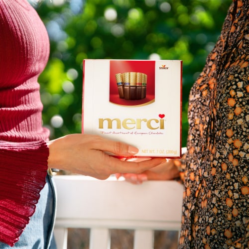 Merci Finest Assortment of European Chocolates Gift Box Perspective: top