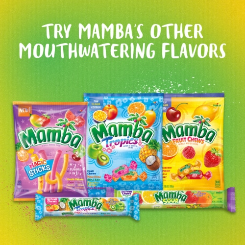 Mamba® Fruit Chews Chewy Candy Stick Pack Perspective: top
