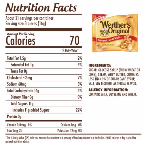 Werther's® Original® Caramel Hard Candies Perspective: top