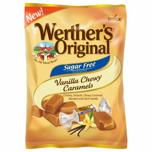 Werther's Original Sugar Free Vanilla Chewy Caramel Candies Perspective: top
