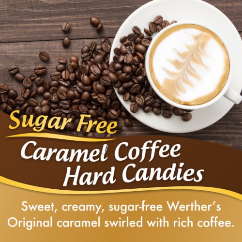 Werthers Original Hard Sugar Free Caramel Coffee Candy Perspective: top