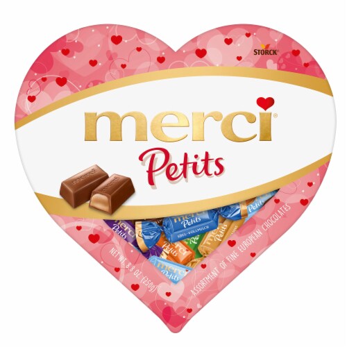Storck Merci Petits European Chocolates Assortment Heart Box Perspective: top