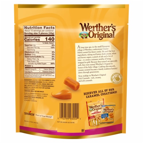 Werther's Original Soft Caramel Candy, Share Size Perspective: top