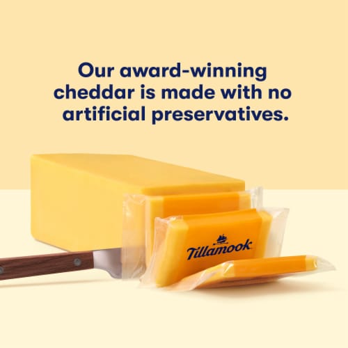 Tillamook Medium Cheddar Cheese Snack Portions Perspective: top