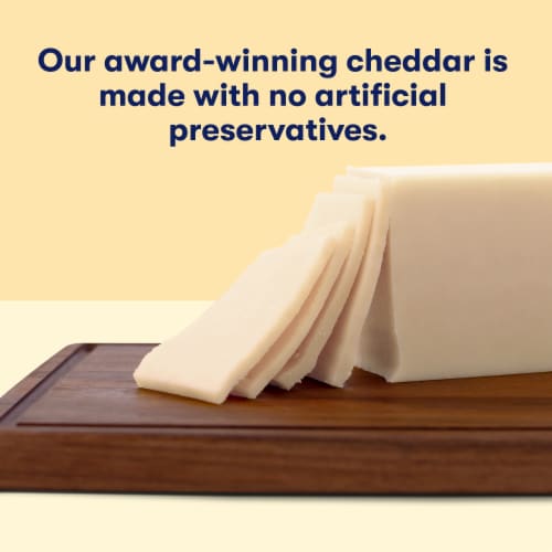 Tillamook Medium White Cheddar Cheese Block Perspective: top