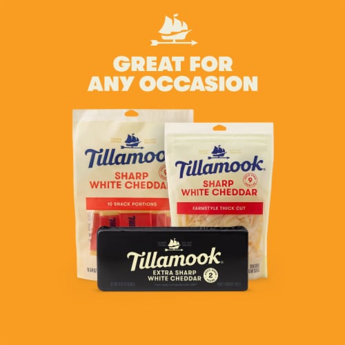 Tillamook Extra Sharp White Cheddar Cheese Block Perspective: top