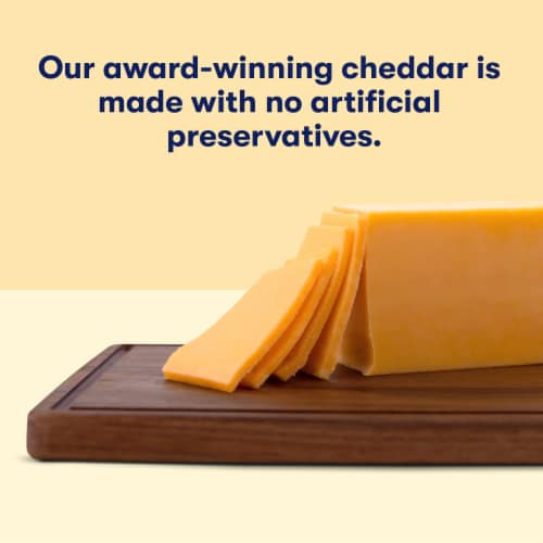 Tillamook Medium Cheddar Cheese Block Perspective: top