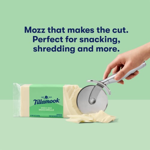 Tillamook Whole Milk Mozzarella Block Cheese Perspective: top