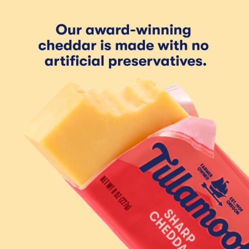 Tillamook Naturally Aged Sharp Cheddar Cheese Block Perspective: top