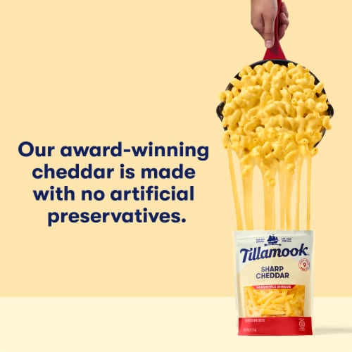 Tillamook® Sharp Cheddar Shredded Cheese Farmstyle Perspective: top