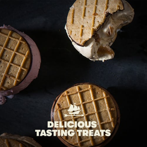 Tillamook Mint Chocolate Chip Ice Cream Sandwiches Perspective: top