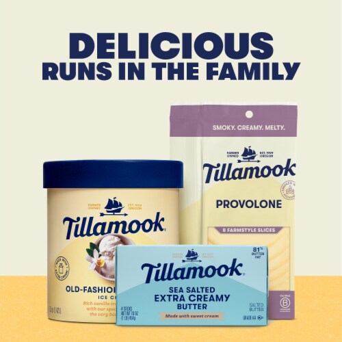 Tillamook Farmstyle Thick Cut Smoked Provolone Cheese Slices Perspective: top