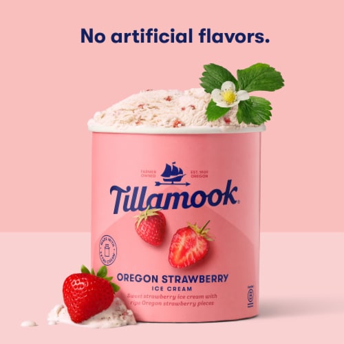 Tillamook Oregon Strawberry Ice Cream Perspective: top