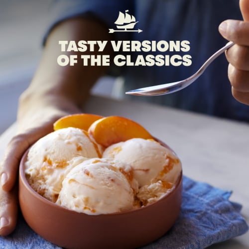 Tillamook Peaches & Cream Ice Cream Tub Perspective: top