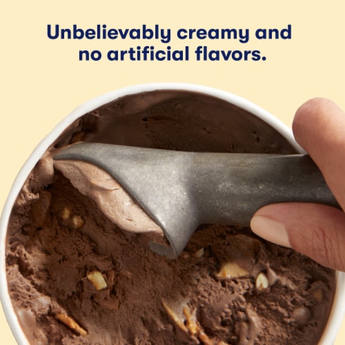 Tillamook Chocolate Collection Dark Chocolate Hazelnut Ice Cream Tub Perspective: top