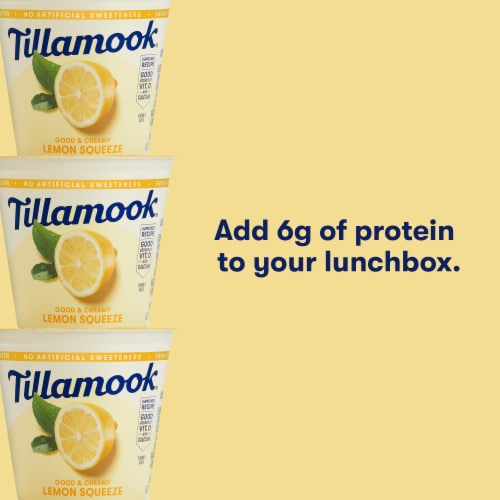 Tillamook Lemon Low Fat Yogurt Cup Perspective: top