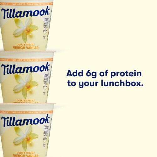 Tillamook French Vanilla Low Fat Yogurt Cup Perspective: top