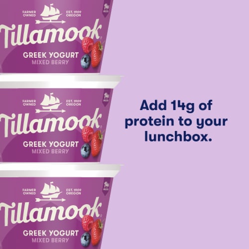 Tillamook Mixed Berry Greek Yogurt Cup Perspective: top