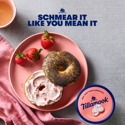Tillamook Seriously Strawberry Farmstyle Cream Cheese Spread Perspective: top