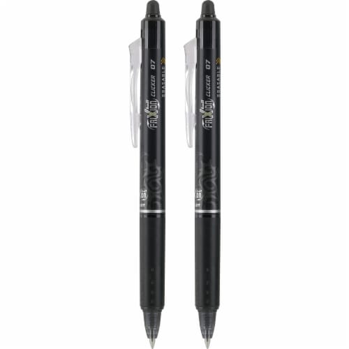 Pilot FriXion Ball Clicker Erasable Gel Fine Point Pens, Black Ink - 2 pack