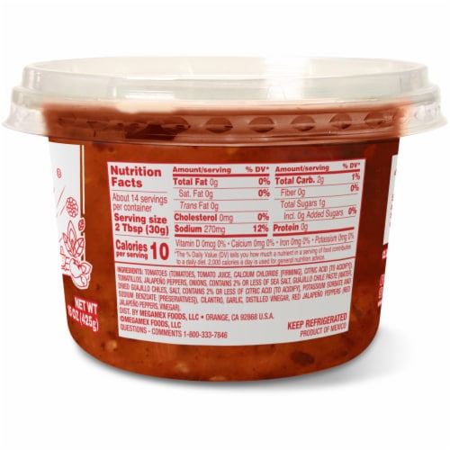 Herdez® Refrigerated Traditional Medium Salsa Perspective: top
