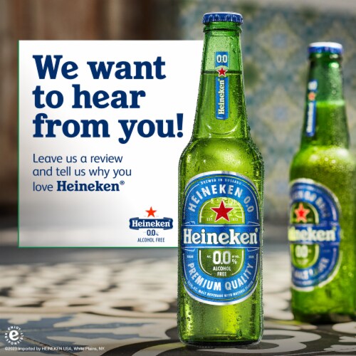 Heineken 0.0 Non-Alcoholic Beer Bottles, 6 bottles / 11.2 fl Heineken 0.0 Non-Alcoholic Beer Bottles, 6 bottles / 11.2 fl