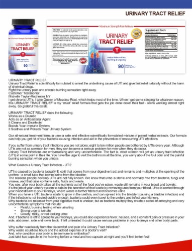 Urinary Tract Relief (90 capsules) Perspective: top