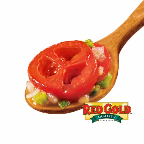 Tuttorosso® Italian Stewed Tomatoes with Basil Garlic and Oregano Can Perspective: top