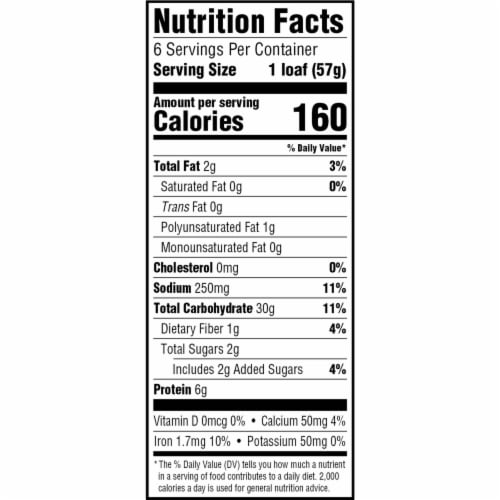Sara Lee Mr. Pita Plain Pita Bread Perspective: top