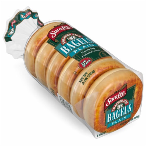 Sara Lee Toaster Size Plain Bagels Perspective: top