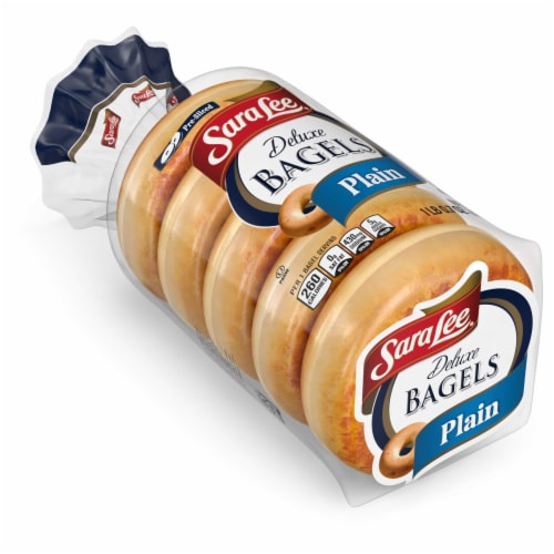 Sara Lee Deluxe Plain Bagels Perspective: top