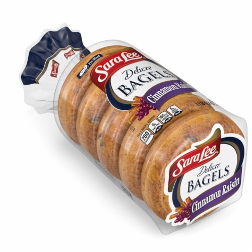 Sara Lee Pre-Sliced Cinnamon Raisin Bagels Perspective: top