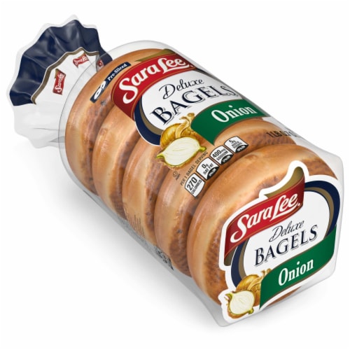 Sara Lee Onion Deluxe Bagels Perspective: top