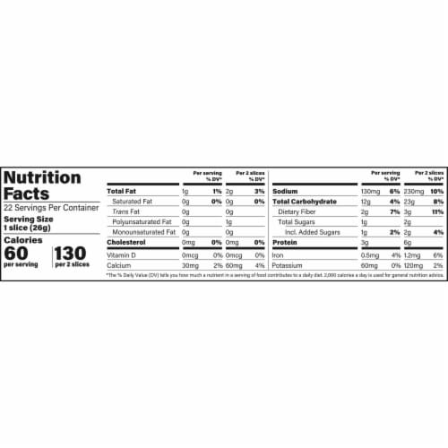 Sara Lee Whole Wheat Bread Perspective: top