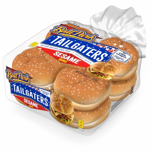 Ball Park Tailgaters Sesame Buns Perspective: top